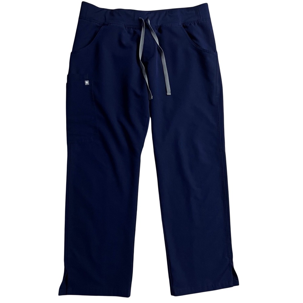 FIGS Kade Cargo Scrub Pants Navy Blue Technical Collection Straight Leg LG PT